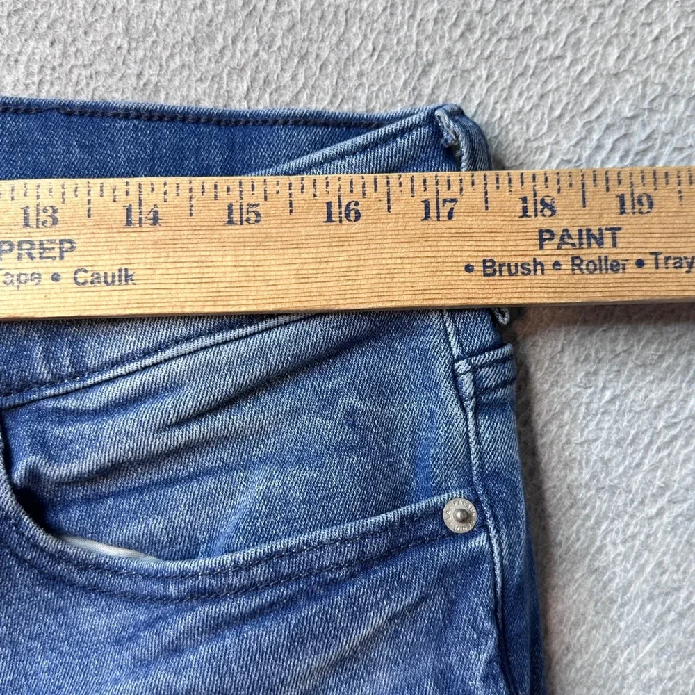 PacSun Jeans Mens 32x32 Blue Stacked Skinny Distressed Moto Ribbed Stretch Denim